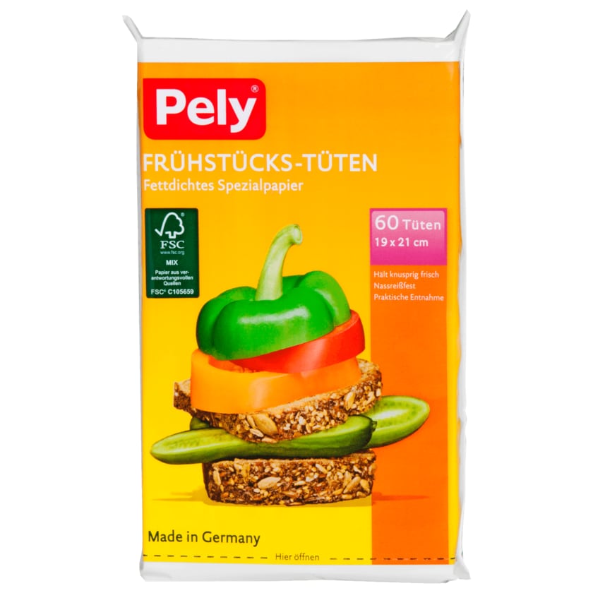 Pely Frühstücks-Tüten 60 Stück